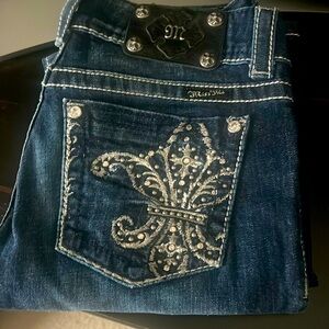 Size 26 dark blue denim Miss Me Jeans.